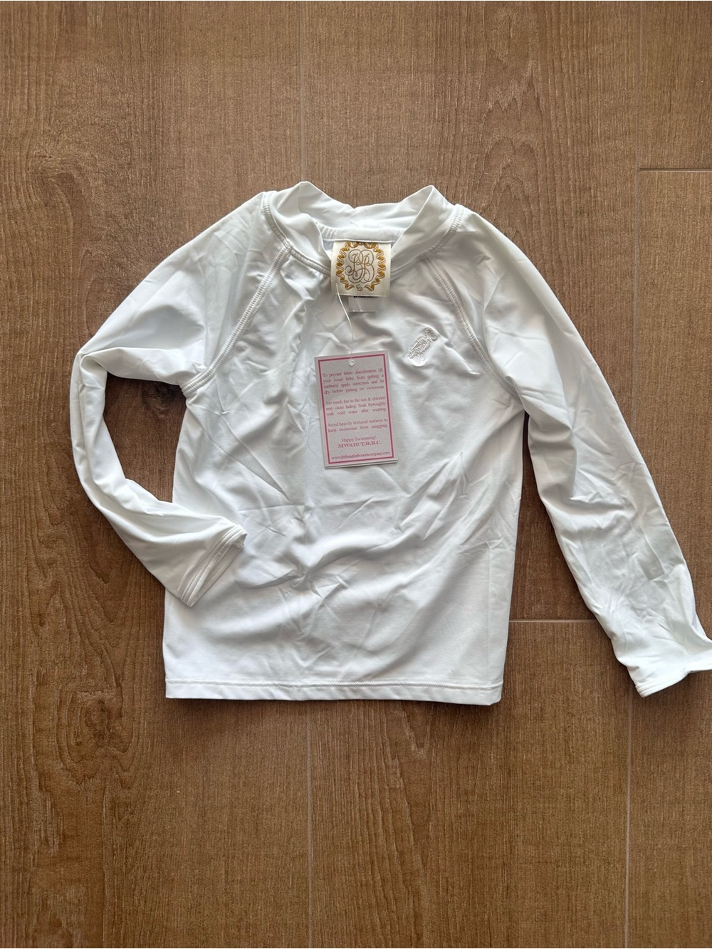 NWT TBBC white rashguard